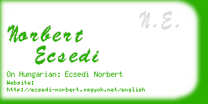 norbert ecsedi business card